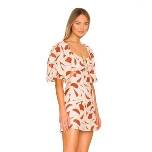 ASTR the label - Heather Dress in Rust Abstract